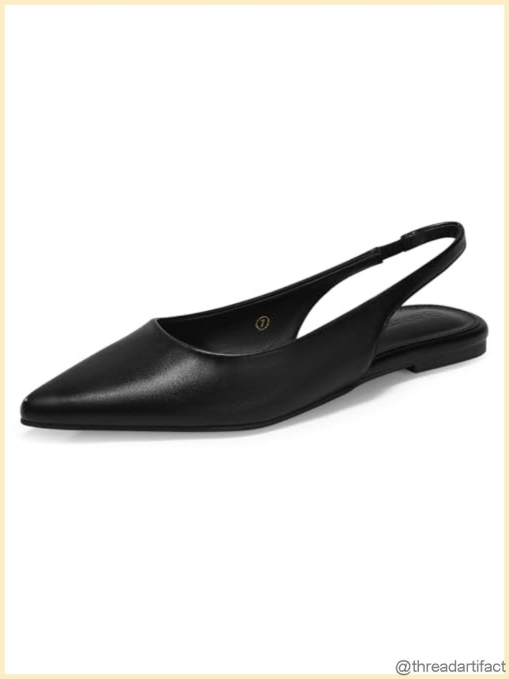 Womens Slingback Flats Pointed Closed Toe Slip On Ballet Dress Shoes Faux